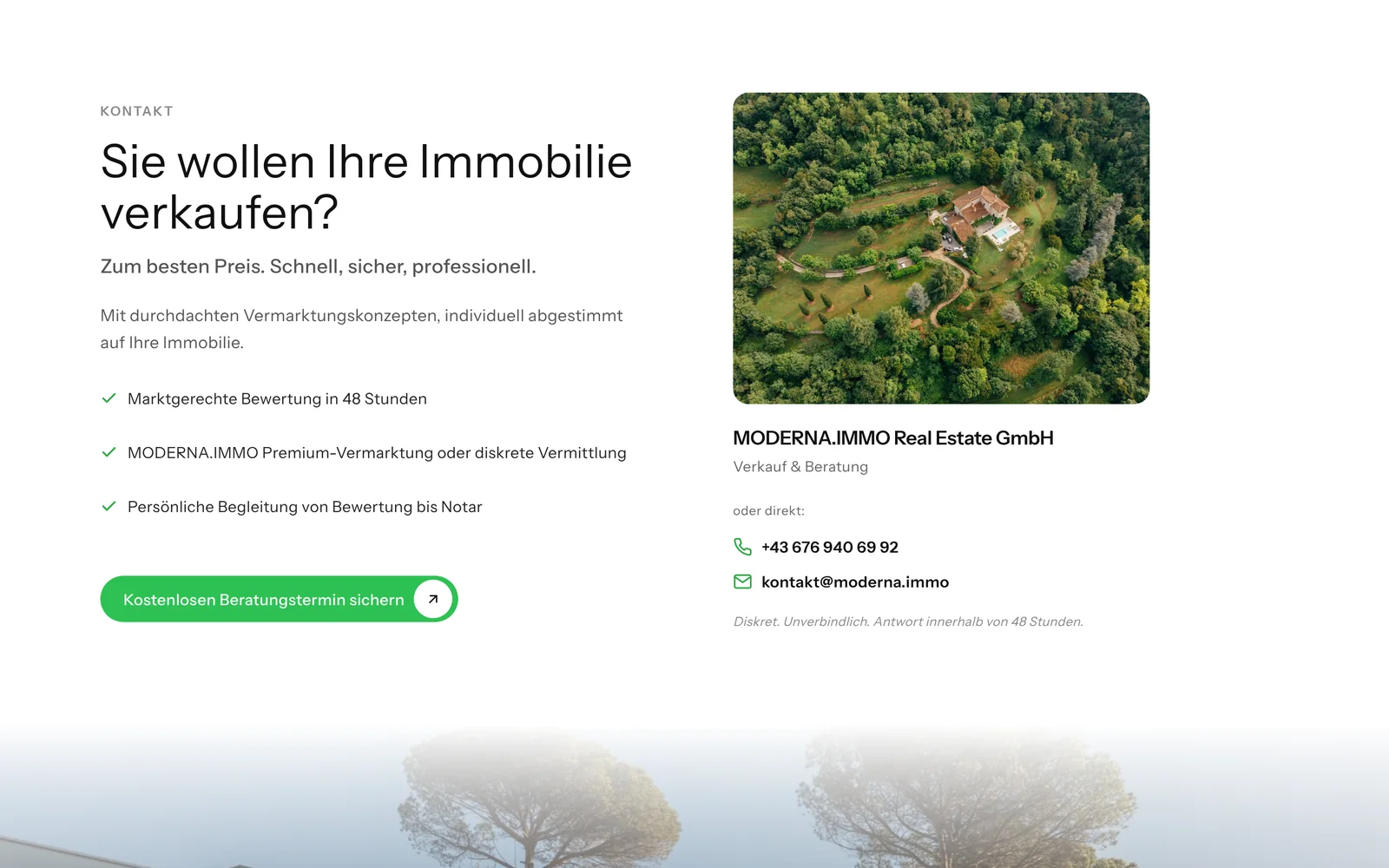 Block Sie wollen Ihre Immobilie verkaufen? mit Knopf und Kontakt