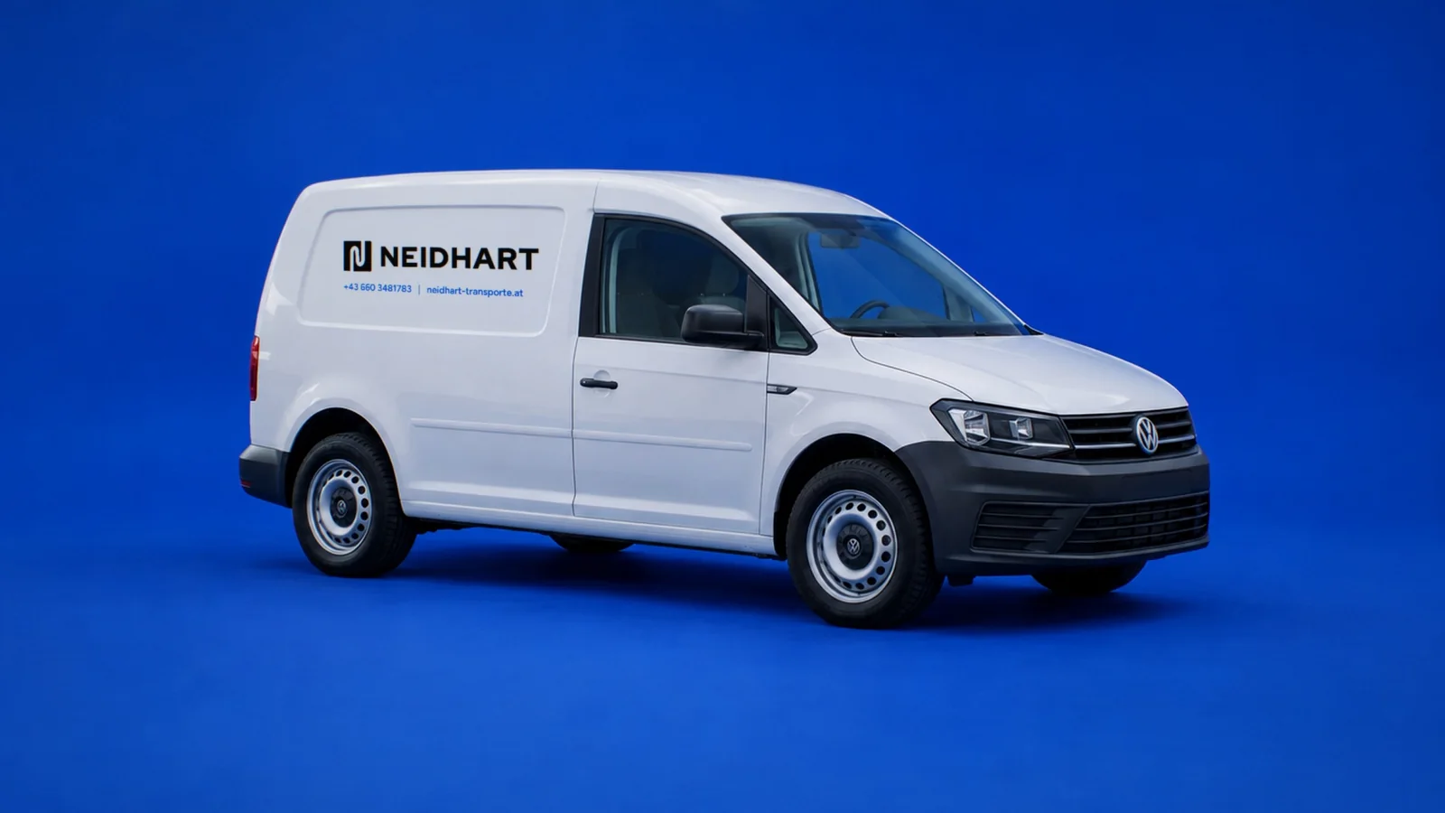 VW Caddy mit Neidhart Beschriftung, rechte Seite